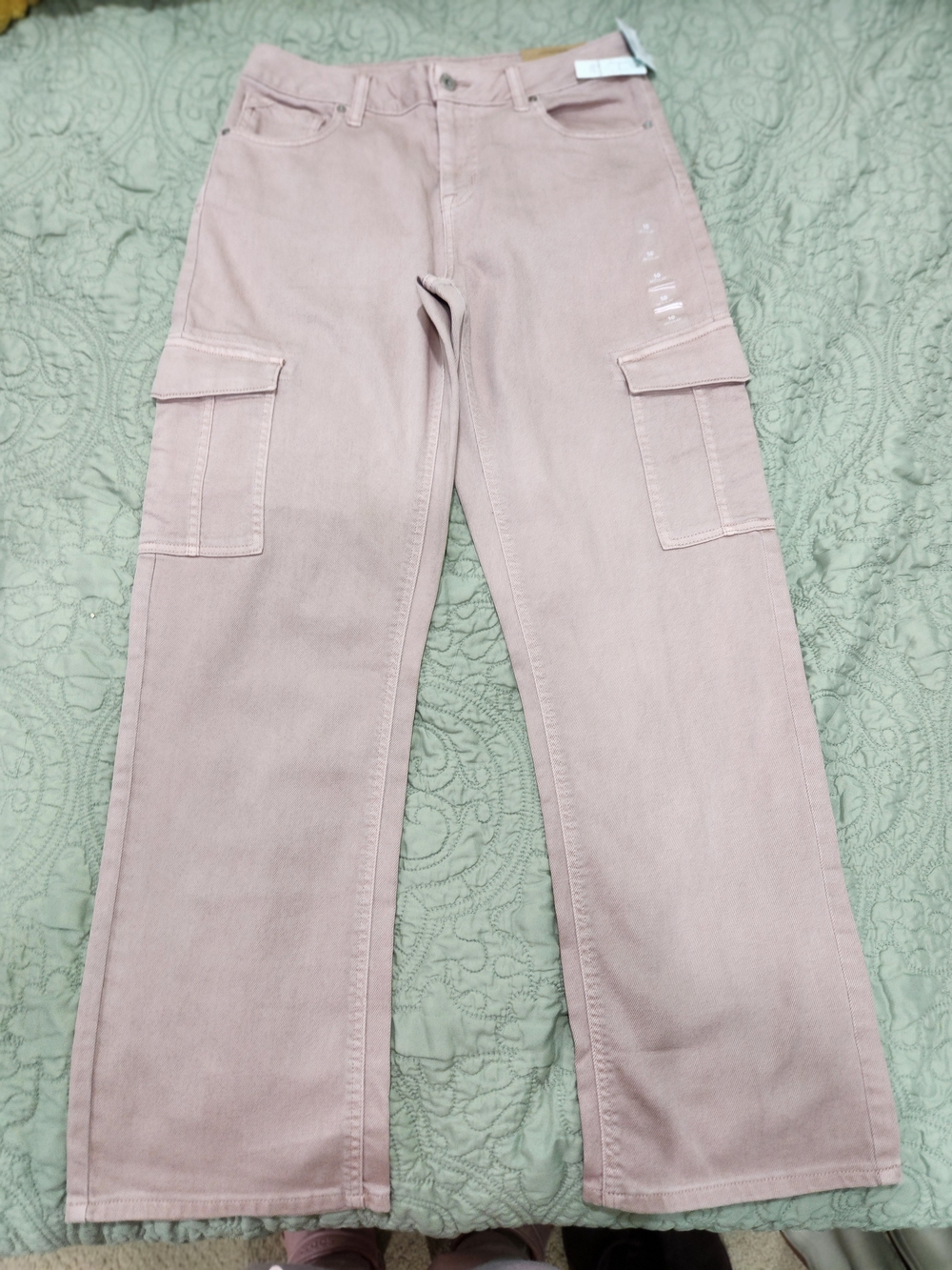 Pink Cargo Wide-Leg Jeans for Women Nwt